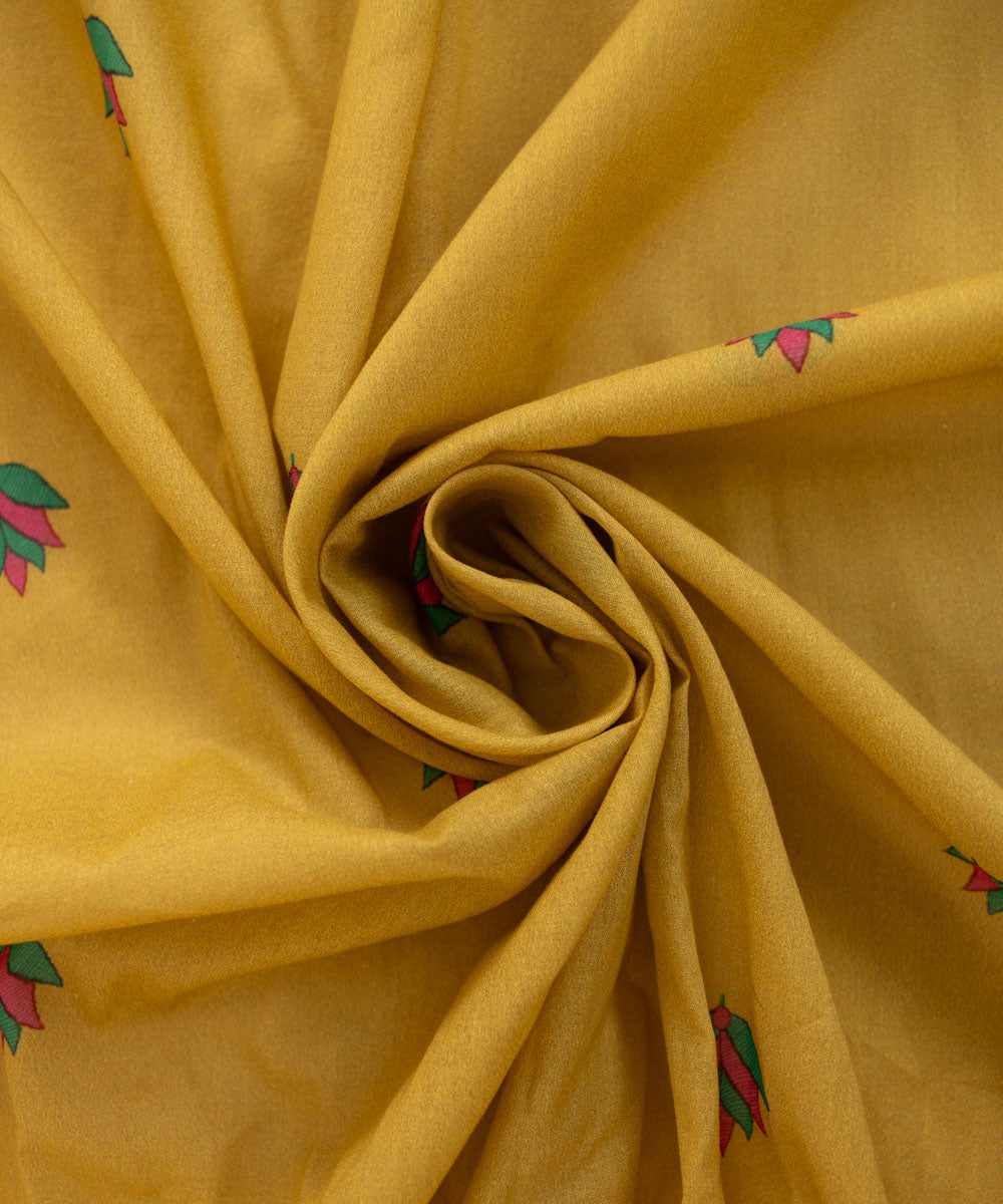 Fine Voile Yellow Printed Dupatta