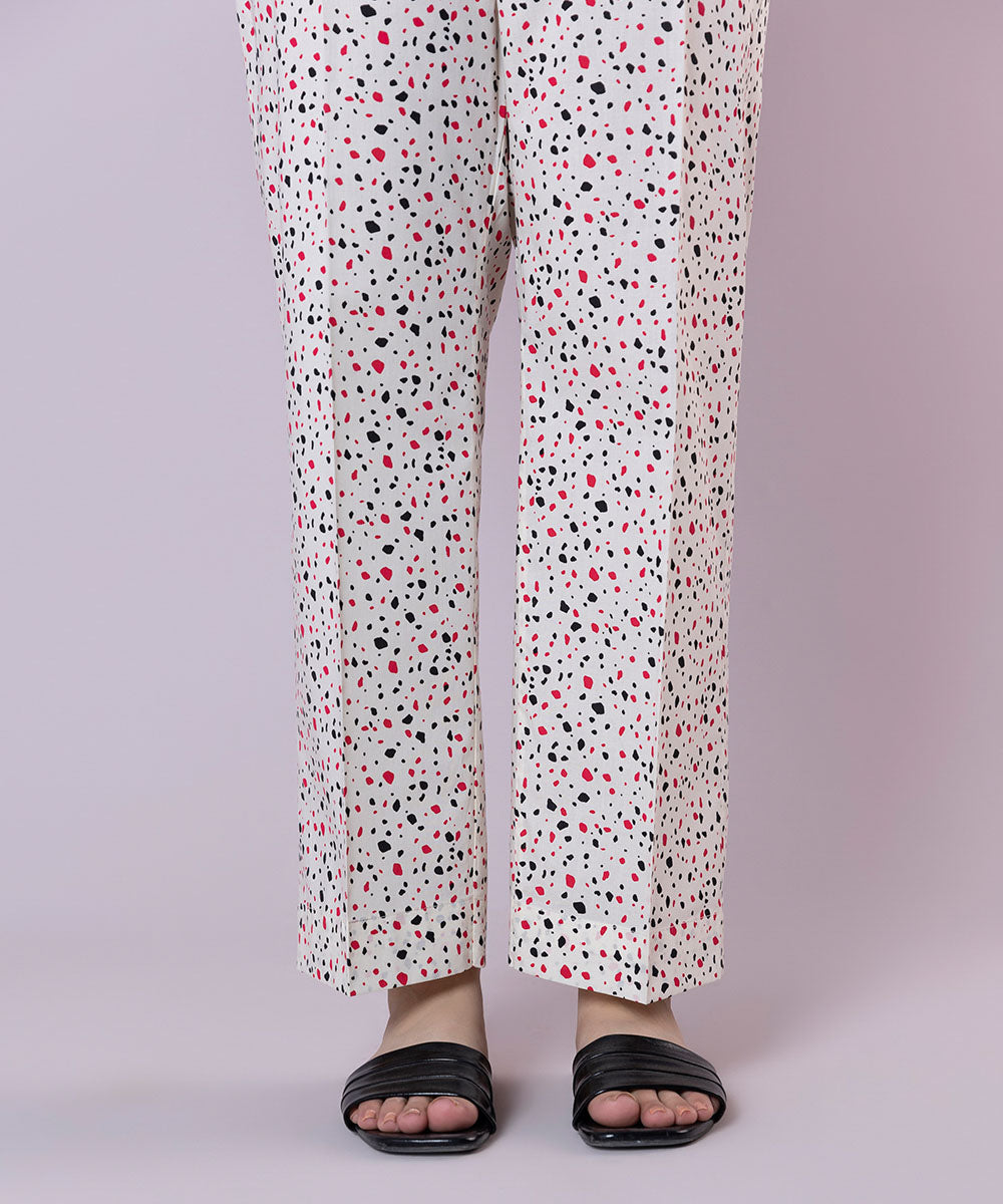 Women's Pret Cotton Printed Multi Straight Pants