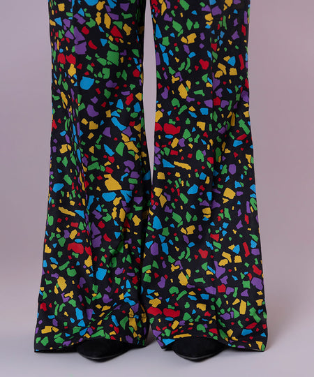 Women's Pret Cotton Printed Multi Boot Cut Pants