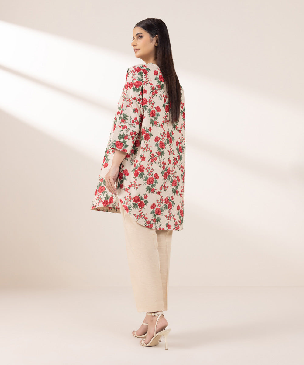 Women's Pret Khaddar Printed Multi Drop Shoulder Shirt