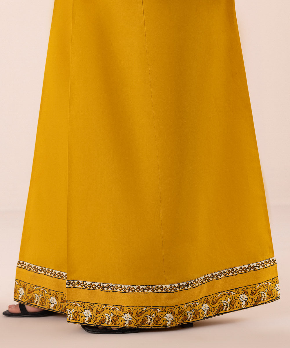 Women's Pret Cambric Yellow Dyed Sharara