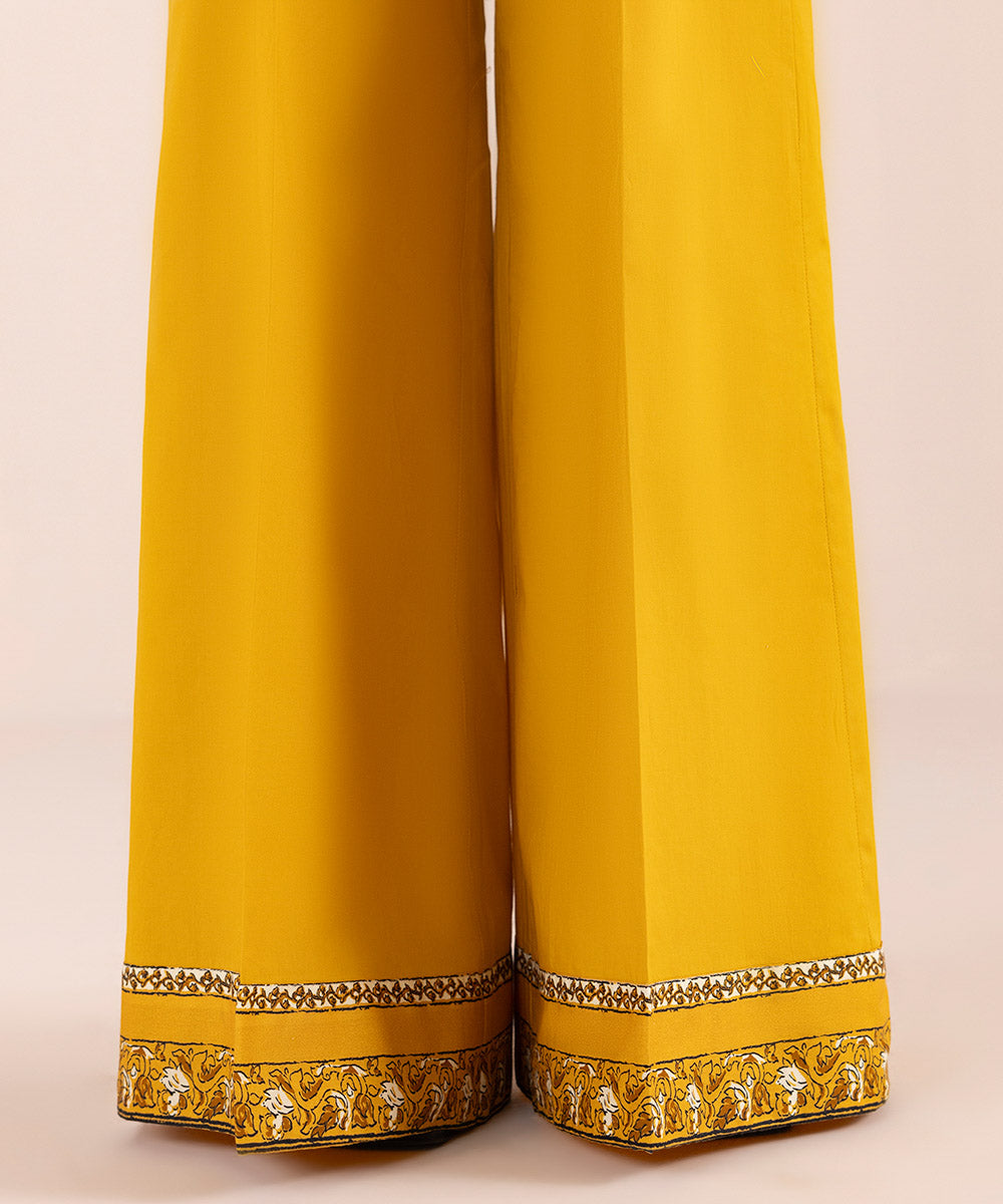 Women's Pret Cambric Yellow Dyed Sharara