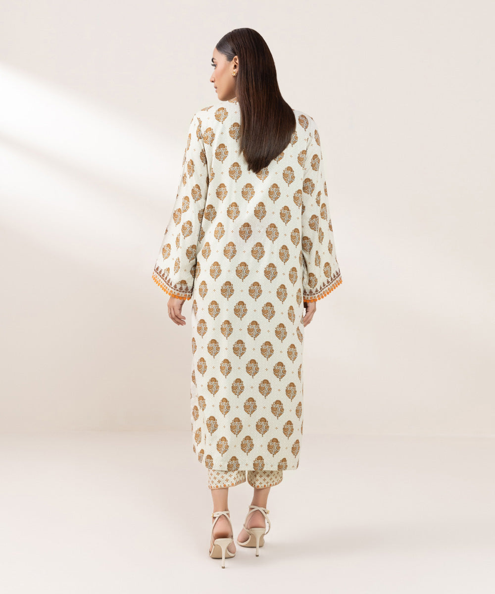 Women's Pret Arabic Lawn Embroidered Multi A-Line Shirt