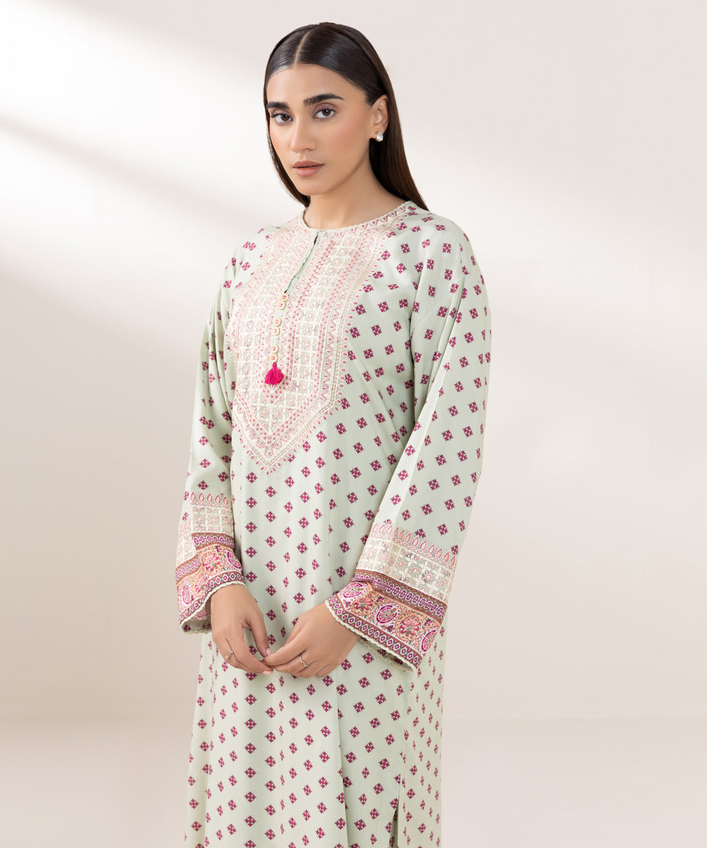 Women's Pret Arabic Lawn Embroidered Multi A-Line Shirt