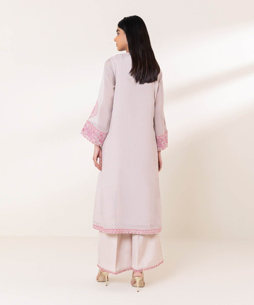 Women's Pret Khaddi Net Pink 2 Piece Suit