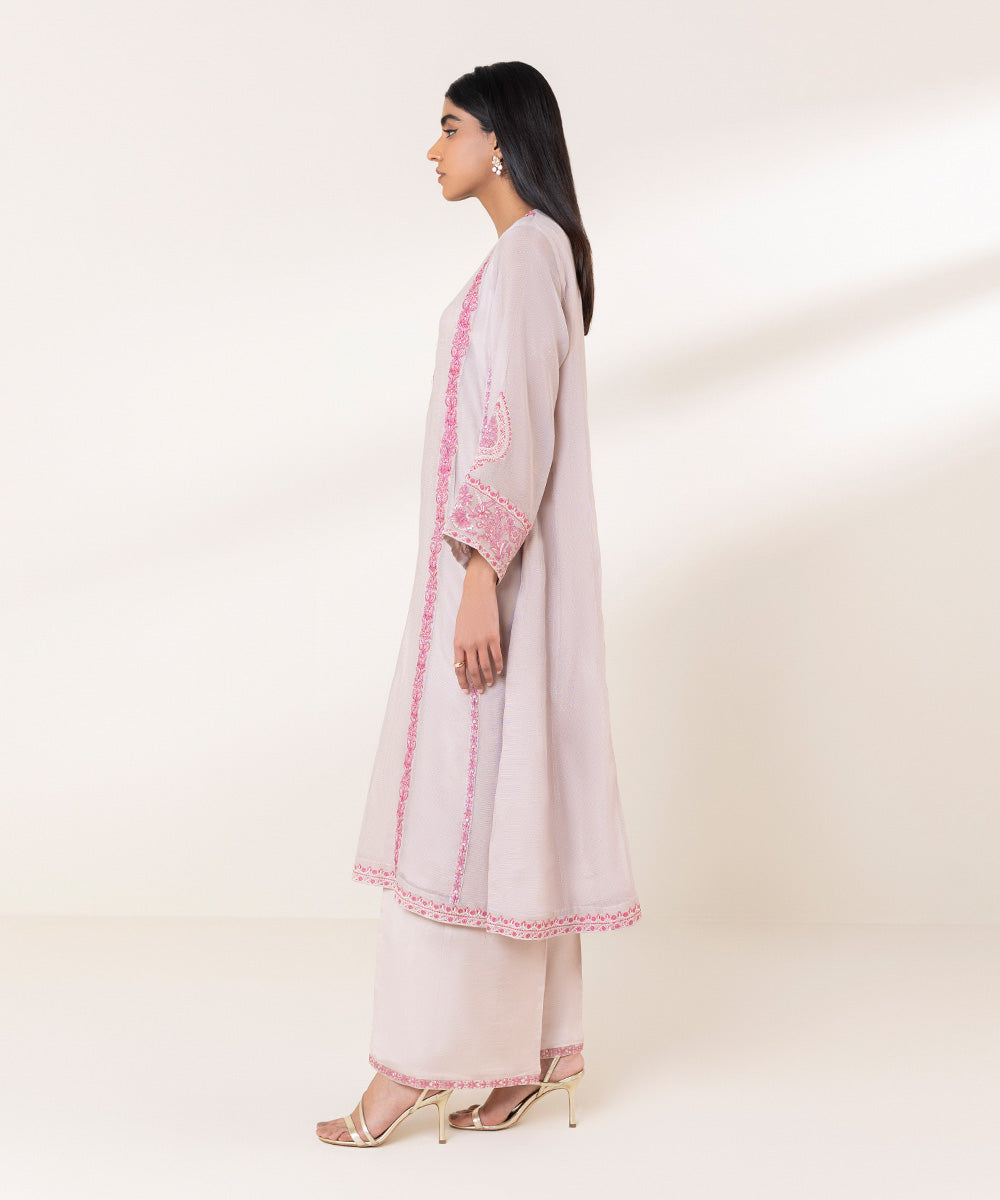 Women's Pret Khaddi Net Pink 2 Piece Suit