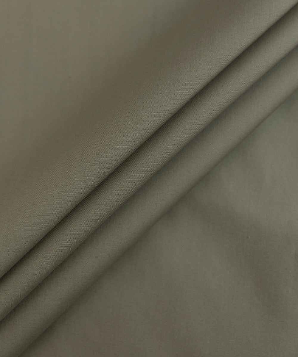 Men's Unstitched Fine Cotton Fabric Khaki Full Suit Fabric