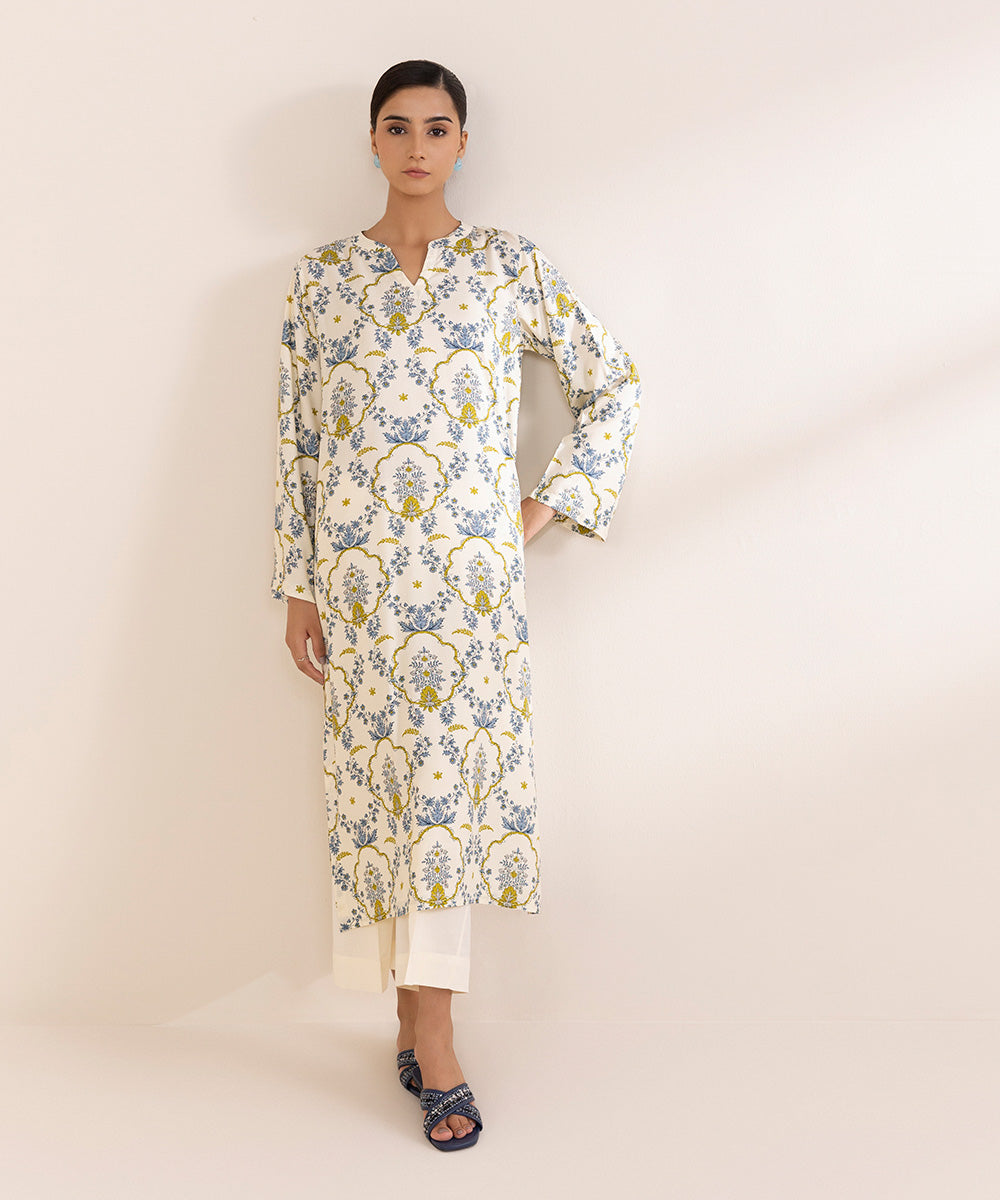 Women's Pret Arabic Lawn Printed Multi A-Line Shirt