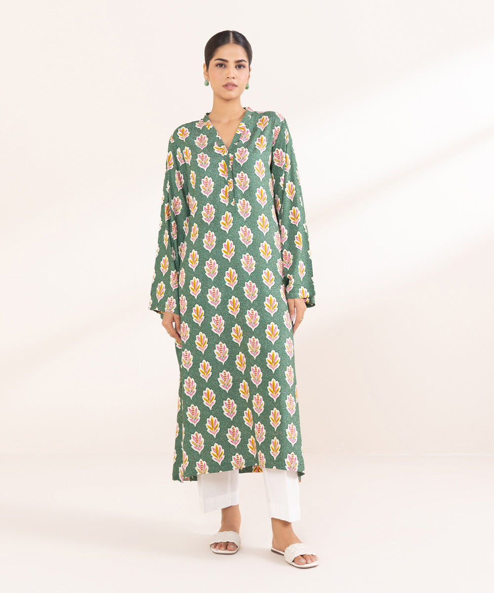 Women's Pret Arabic Lawn Printed Multi A-Line Shirt