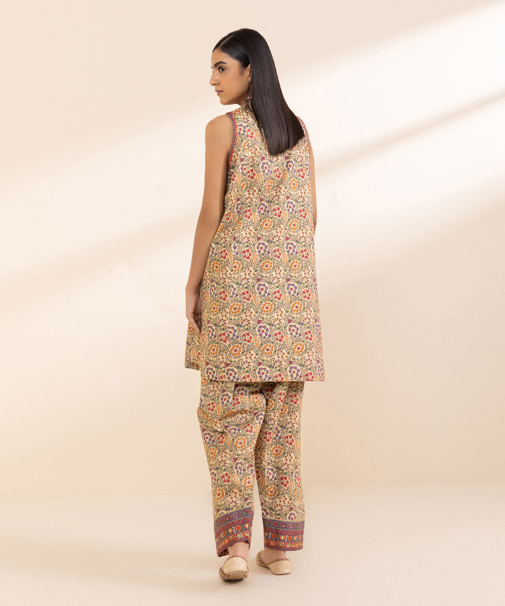 Women's Unstitched Cambric Multi Printed Shirt 