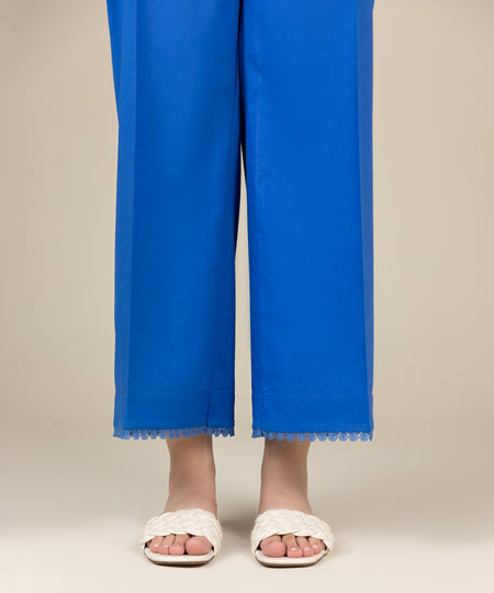 Women's Pret Dobby Dyed Blue Culottes