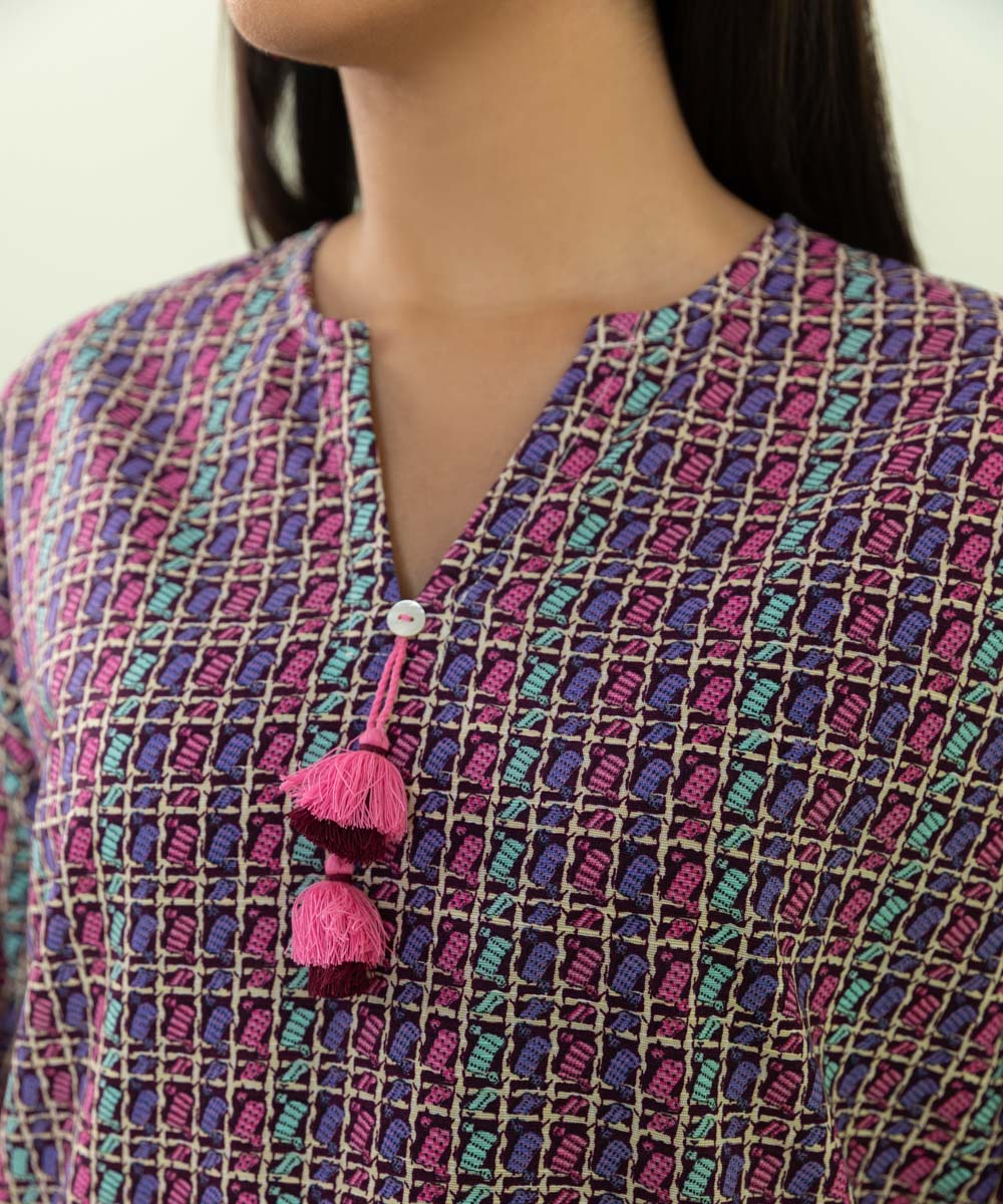 Women's Pret Khaddar Printed Multi A-Line Shirt