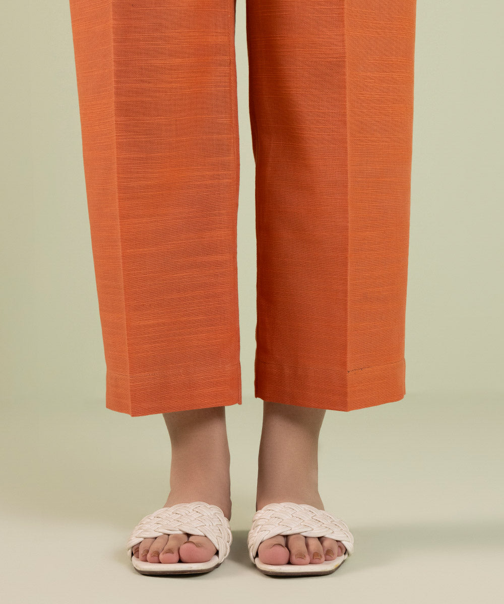 Women's Pret Recycled Cotton Sustainable Orange Straight Pants