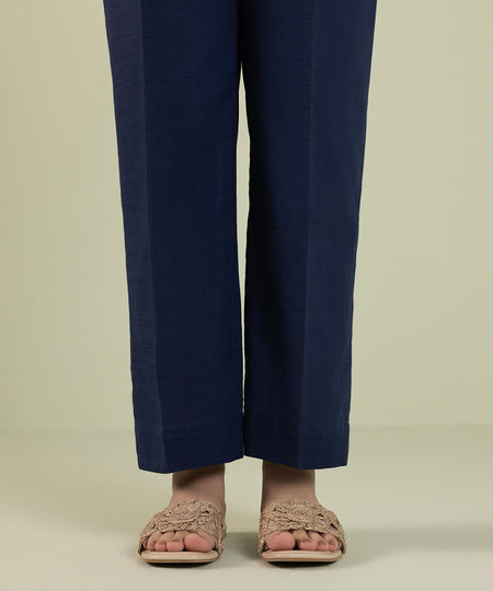Women's Pret Recycled Cotton Sustainable Blue Straight Pants