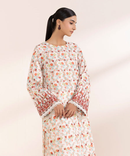 Women's Pret Lawn Printed Embroidered Multi A-Line Shirt