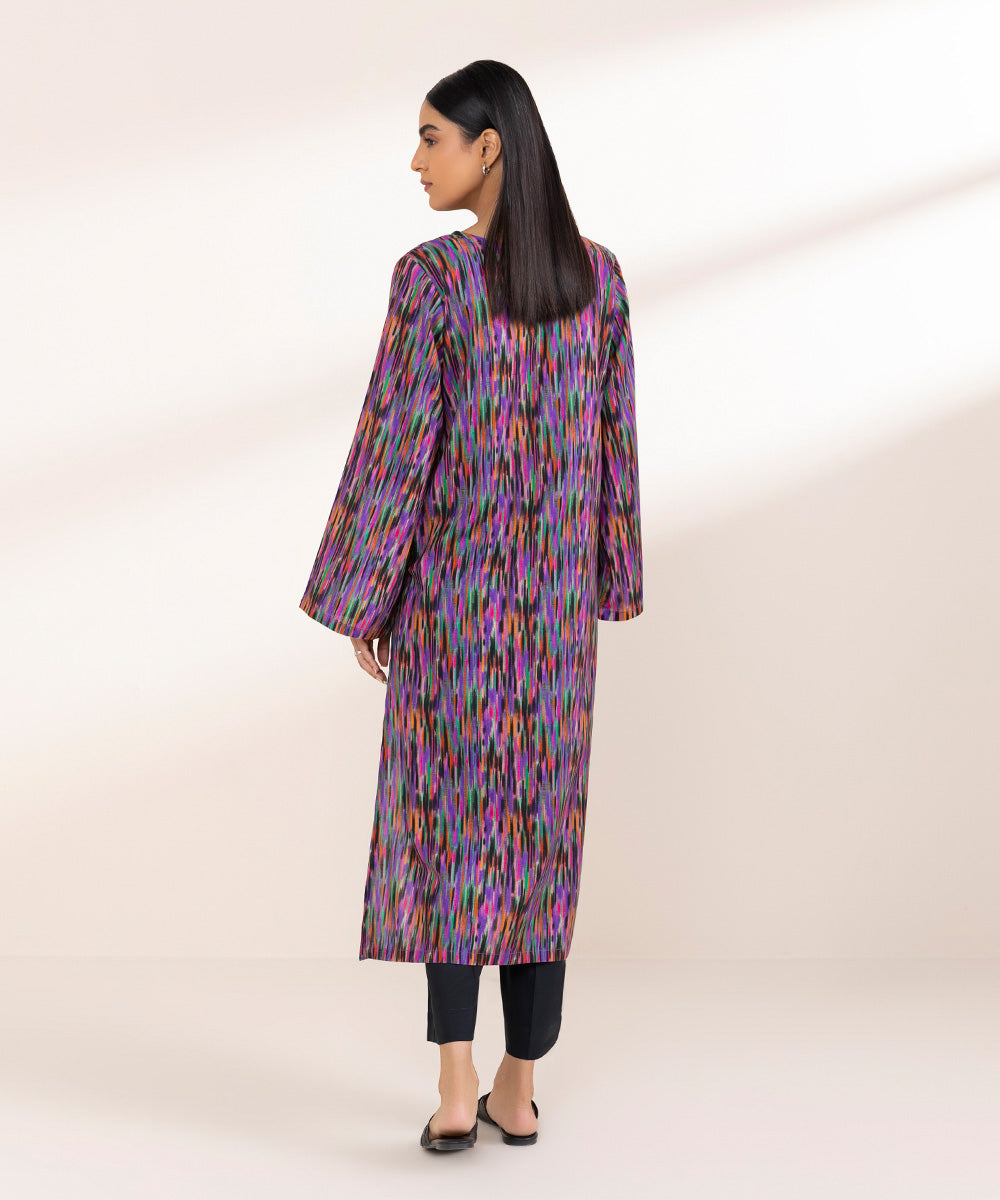 Women's Pret Khaddar Multi Printed A-Line Shirt