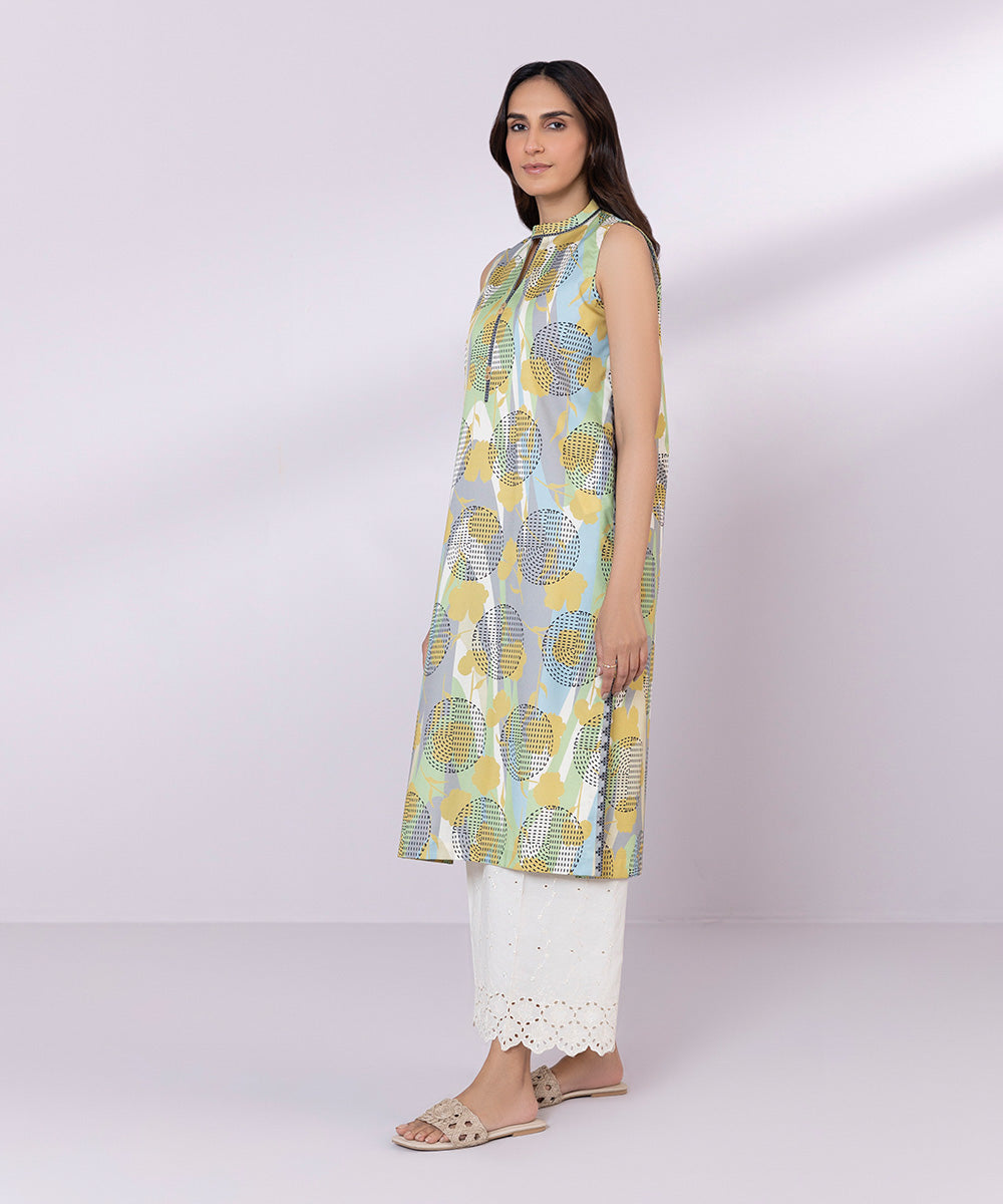 Women's Unstitched Lawn Printed Multi  Shirt