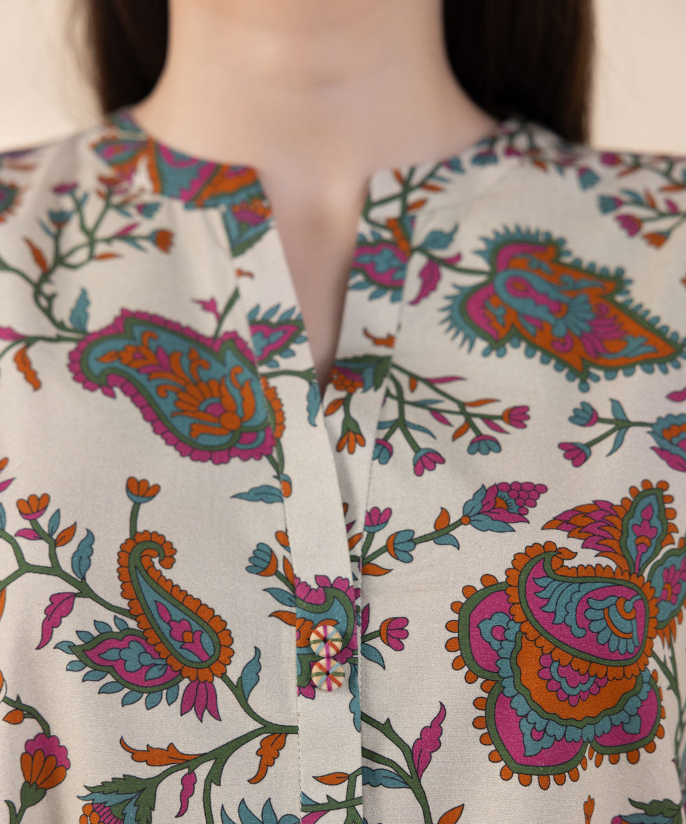 Women's Lawn Printed Multi Unstitched Shirt