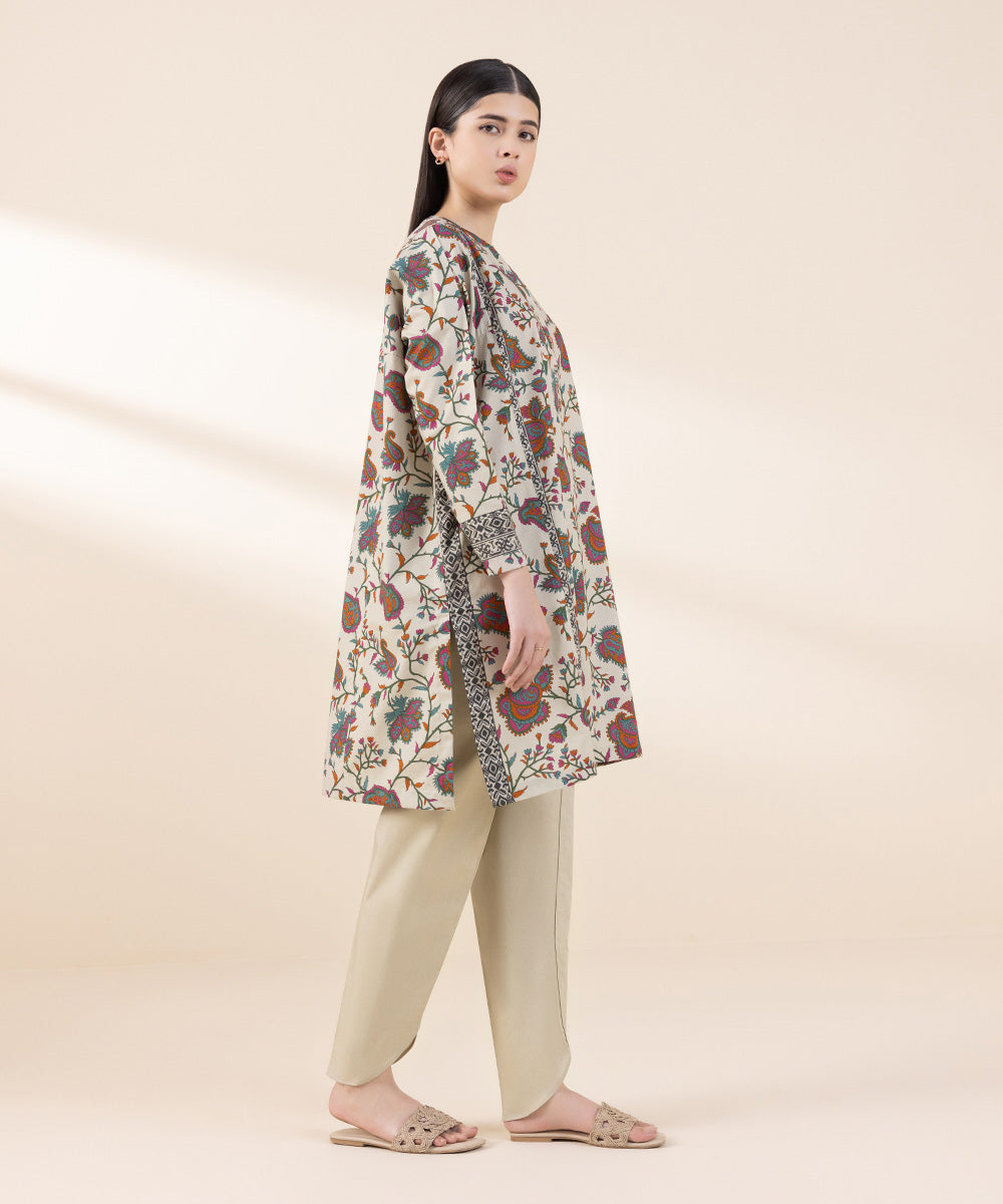 Women's Lawn Printed Multi Unstitched Shirt