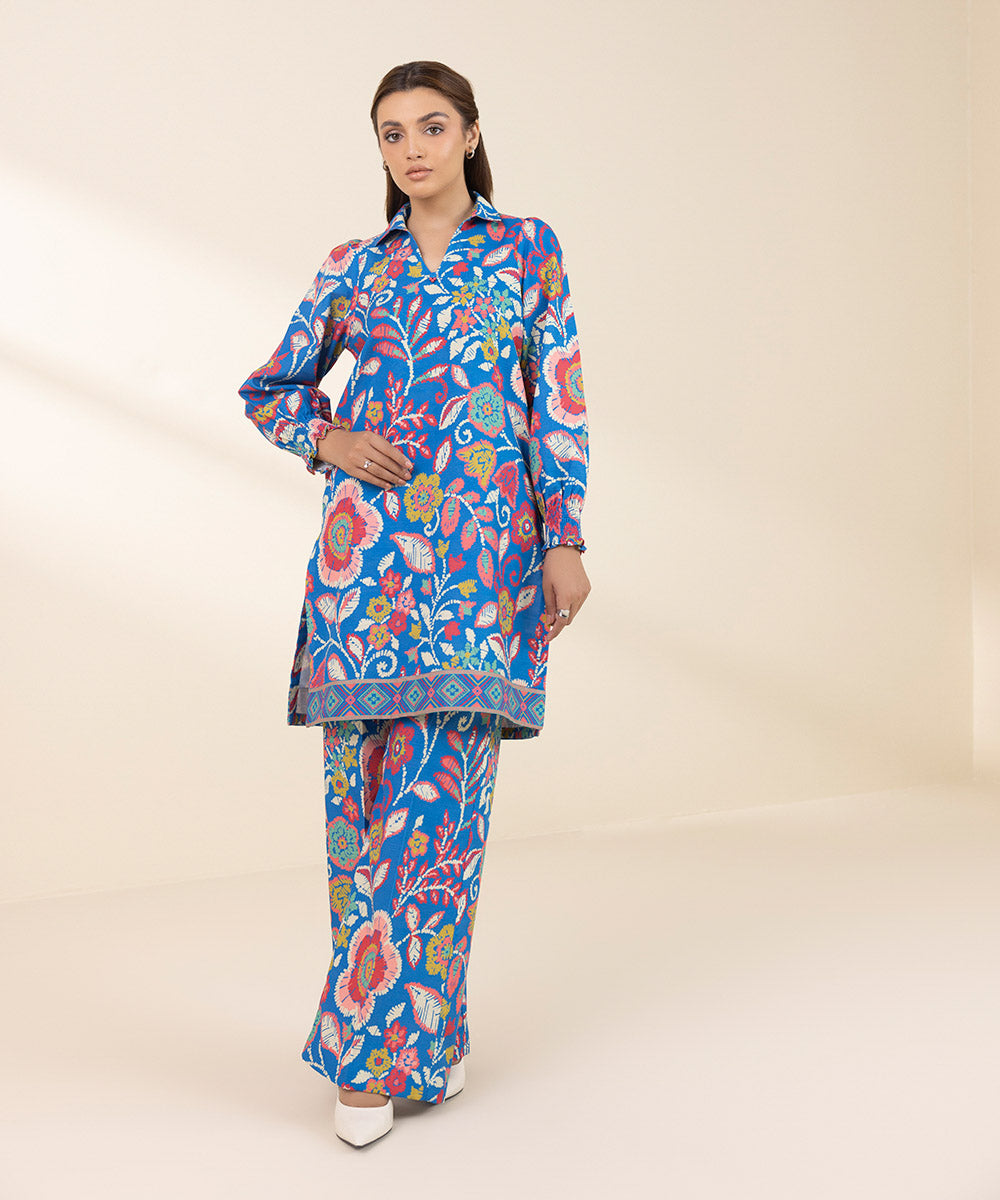 Women's Unstitched Khaddar Printed Multi Shirt