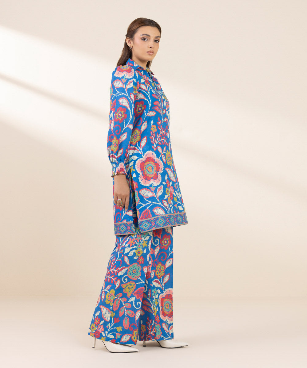 Women's Unstitched Khaddar Printed Multi Shirt