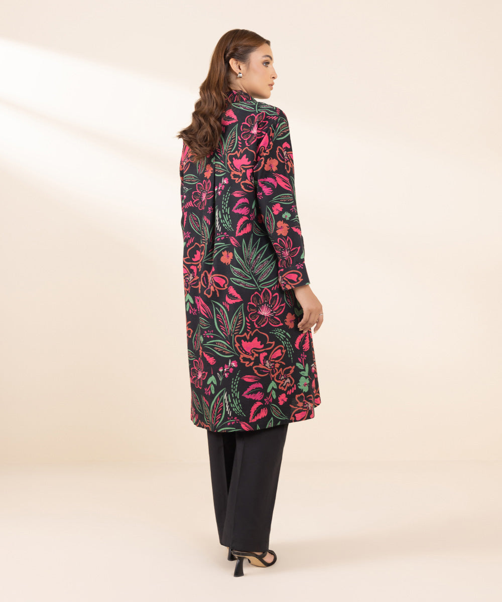 Women's Unstitched Khaddar Printed Multi Shirt