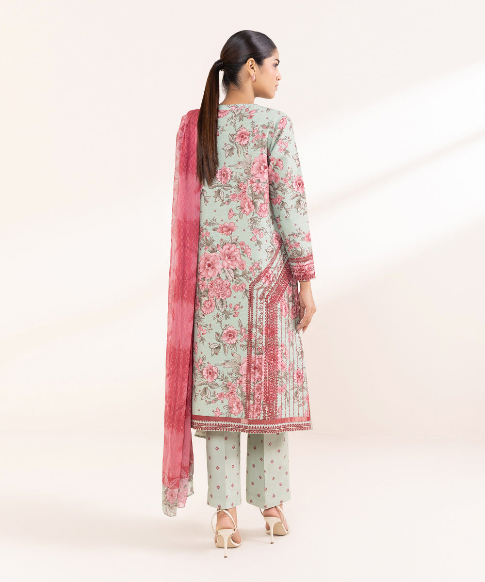 Women's Unstitched Khaddar Multi Printed 2 Piece Suit