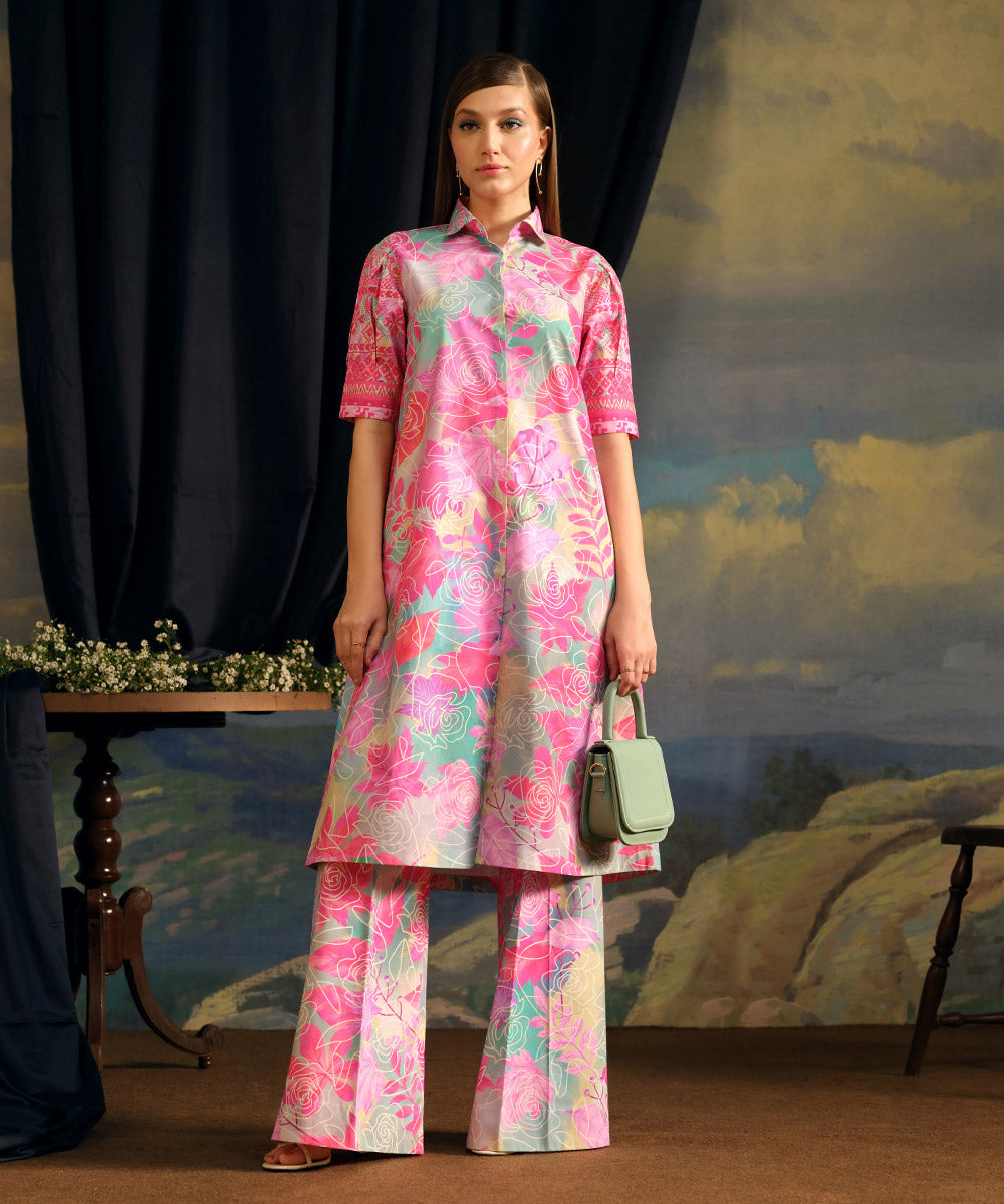 Women's Unstitched Lawn Multi Printed 2 Piece Suit
