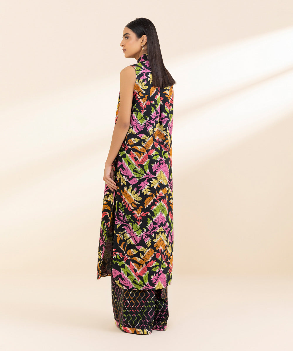 Women's Unstitched Khaddar Printed Multi 2 Piece Suit