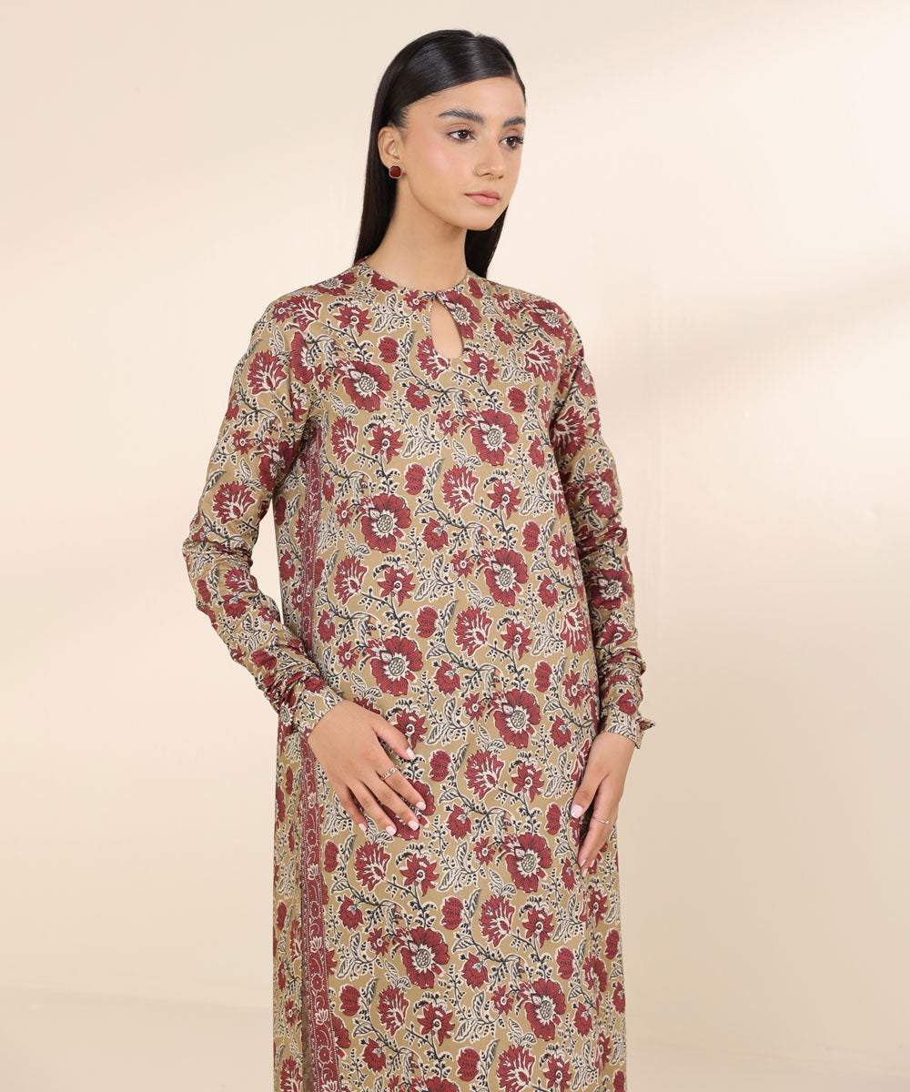 Women's Unstitched Cotton Viscose Multi Printed 2 Piece Suit 