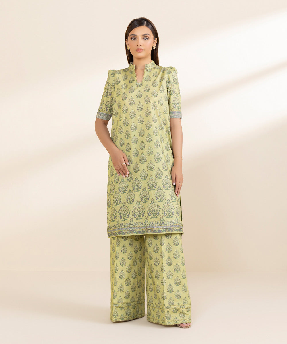 2 Piece - Printed Cotton Suit