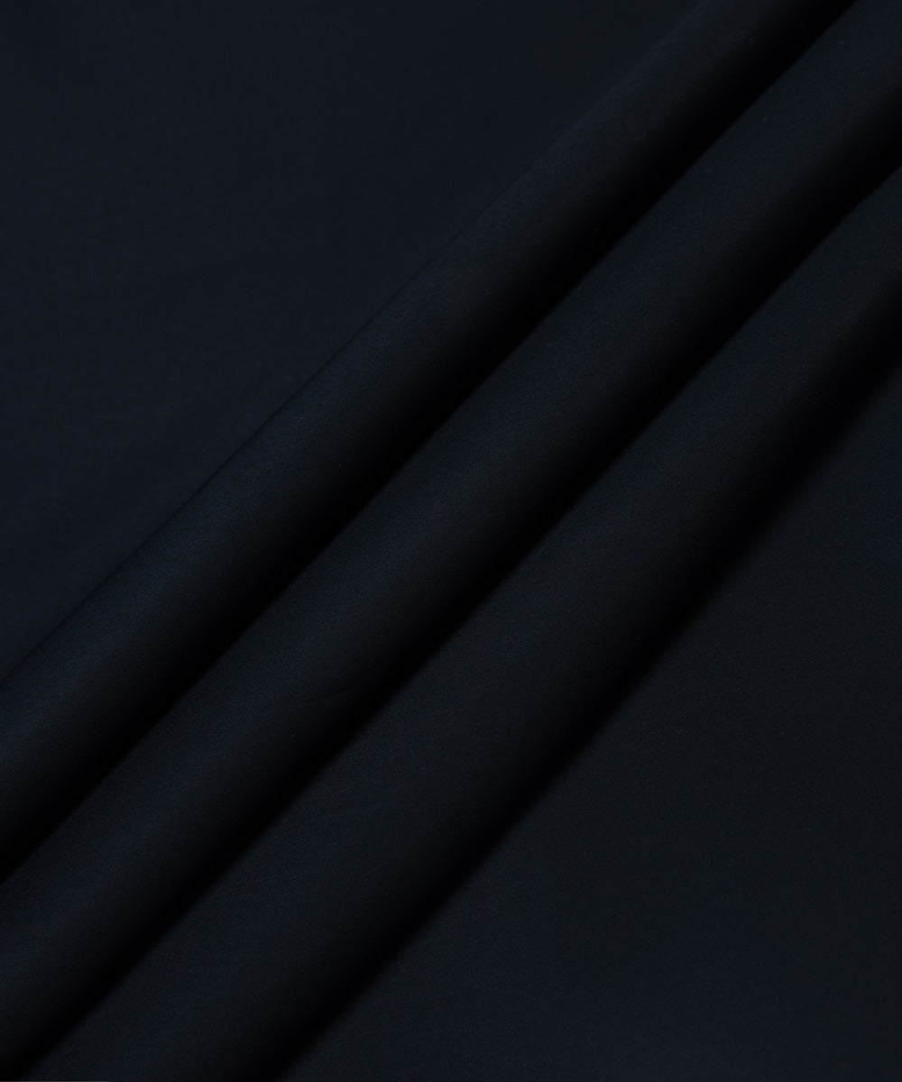 Men's Unstitched Luxury Satin Fabric Black 2PC Suit
