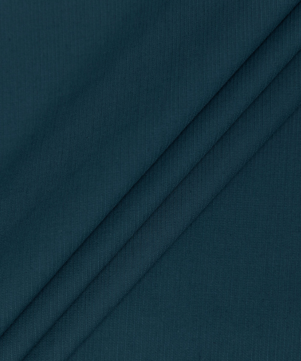 Mens Unstitched dark Green Blended Dobby Fabric full suit fabric