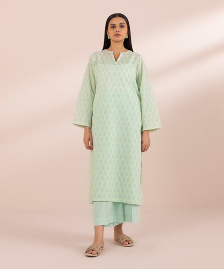 Women's Pret Lawn Green Printed A-Line Shirt