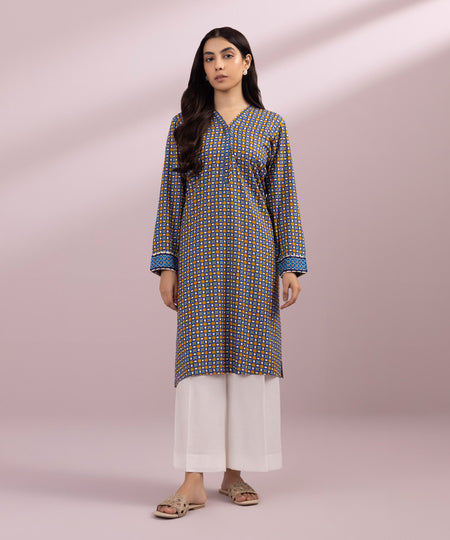 Women's Pret Arabic Lawn Printed Multi Straight Shirt