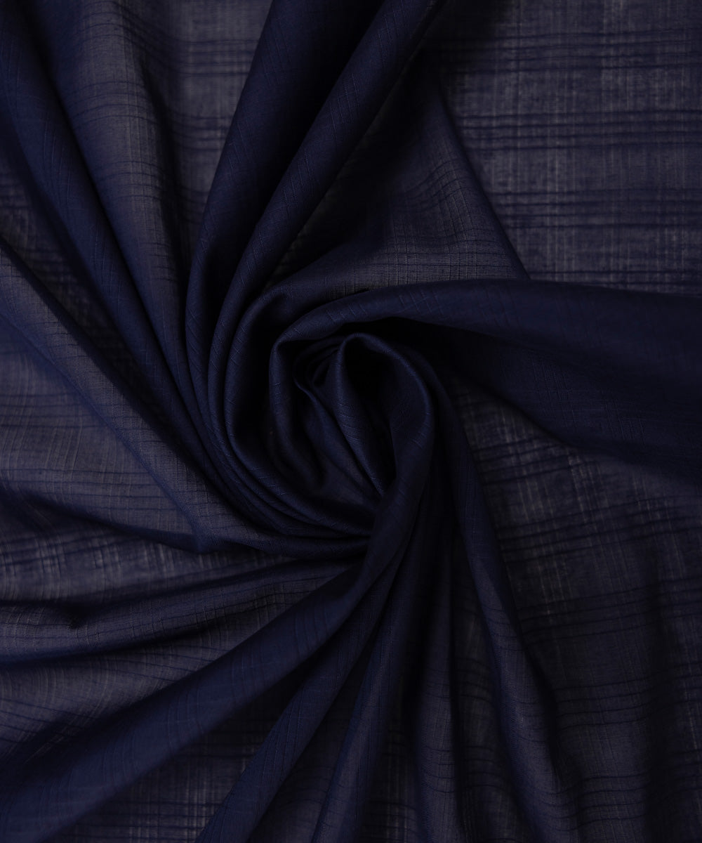 Women's Textured Voile Dyed Blue Dupatta