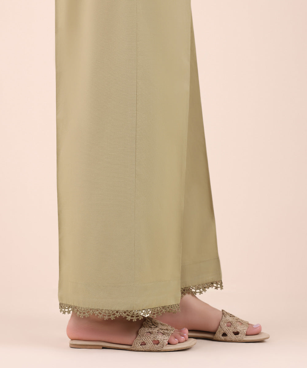 Women's Pret Cambric Beige Dyed Culottes