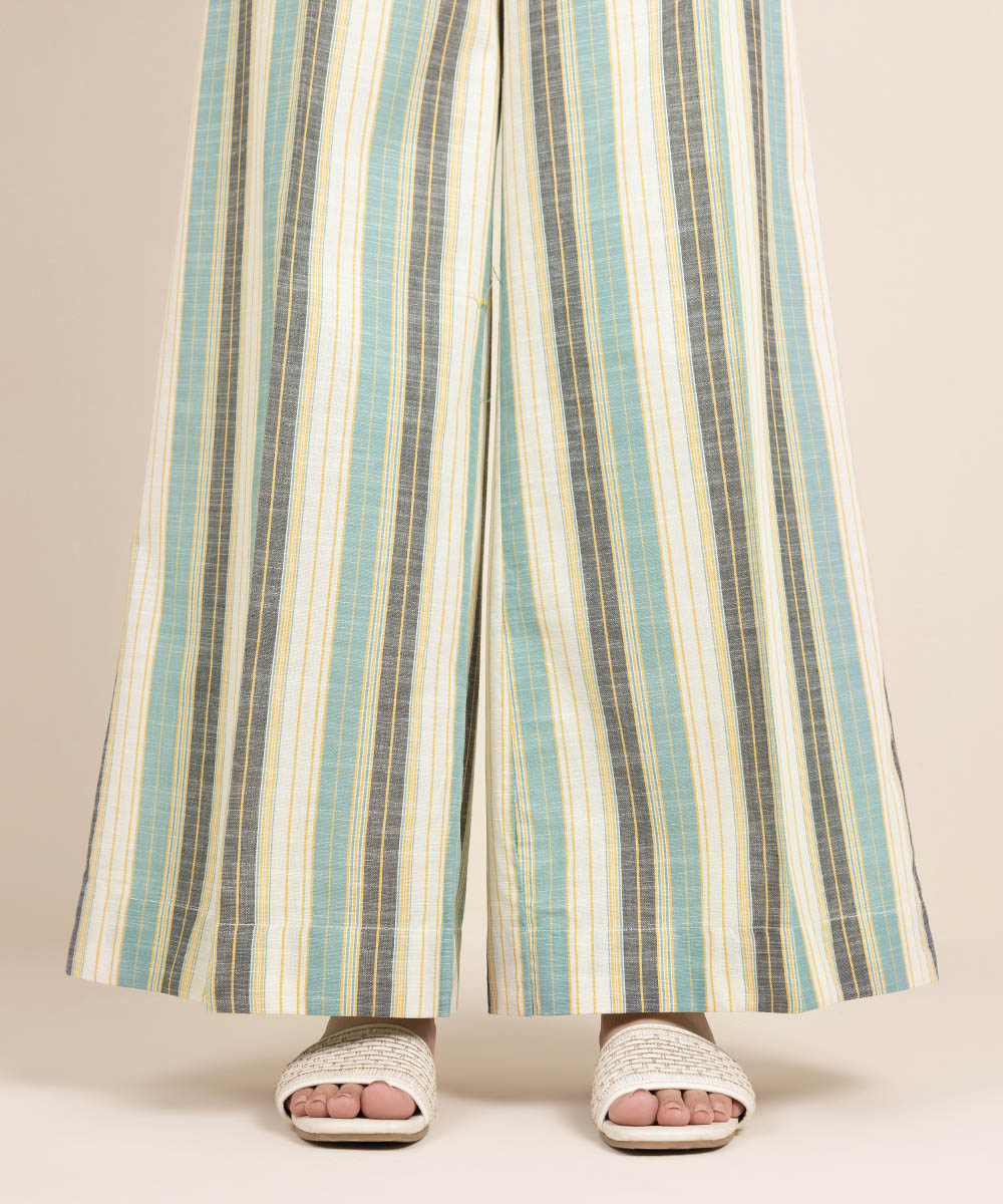 Women's Pret Yarn Dyed Cotton Solid Multi Culottes