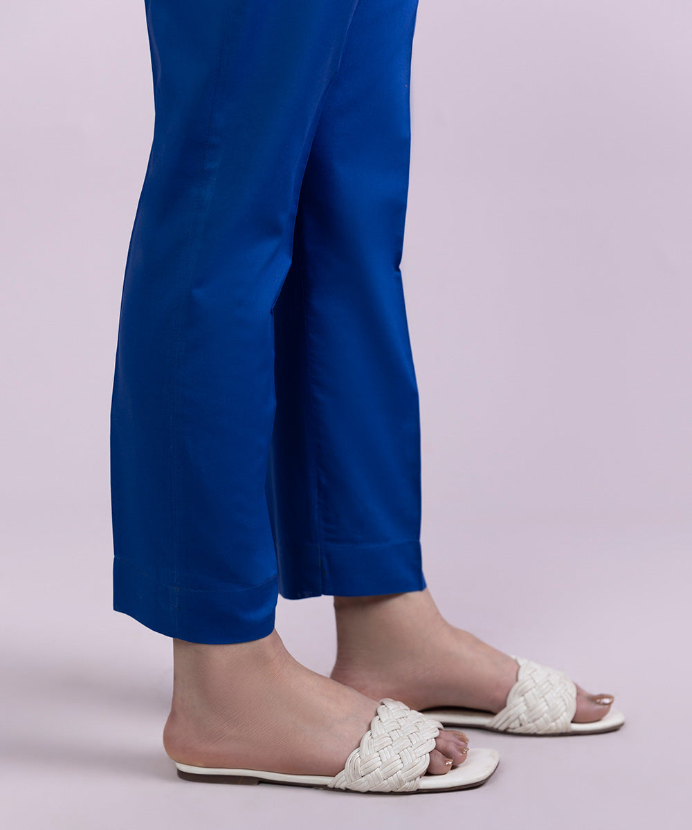 Women's Pret Cambric Dyed Blue Cigarette Pants