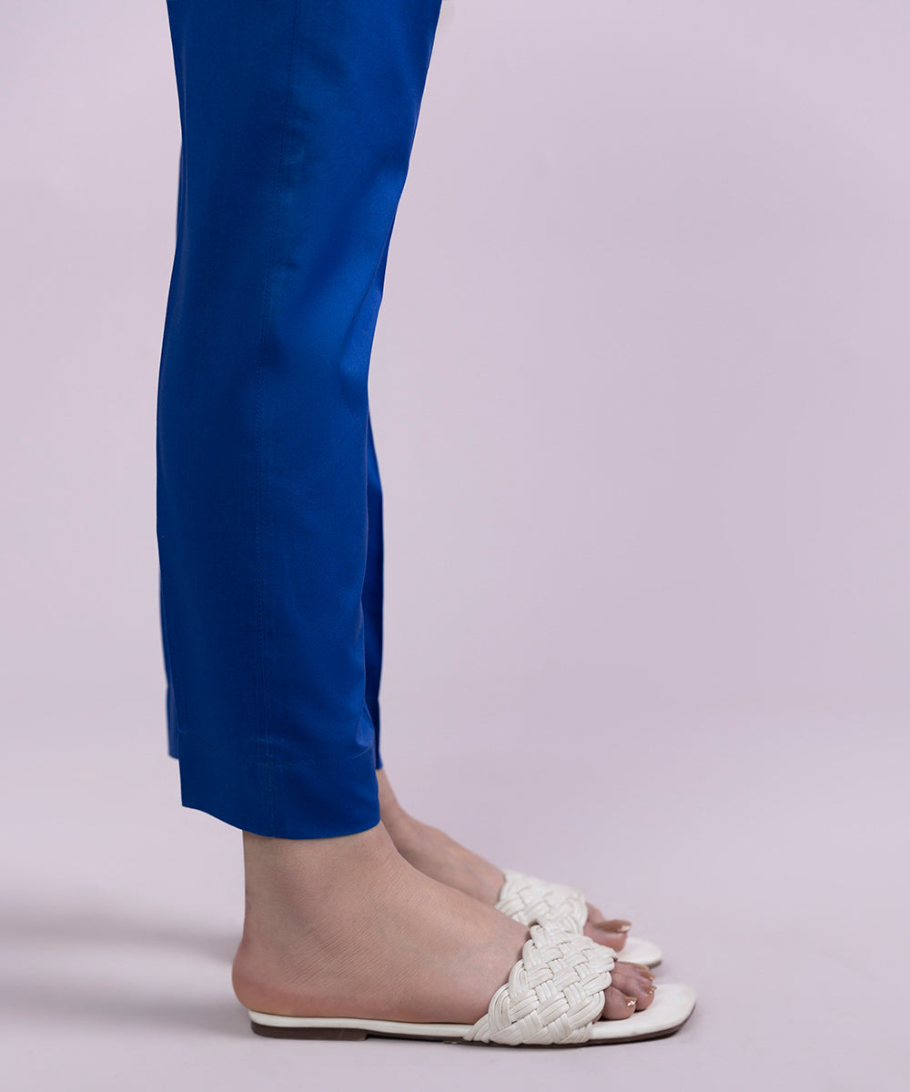 Women's Pret Cambric Dyed Blue Cigarette Pants