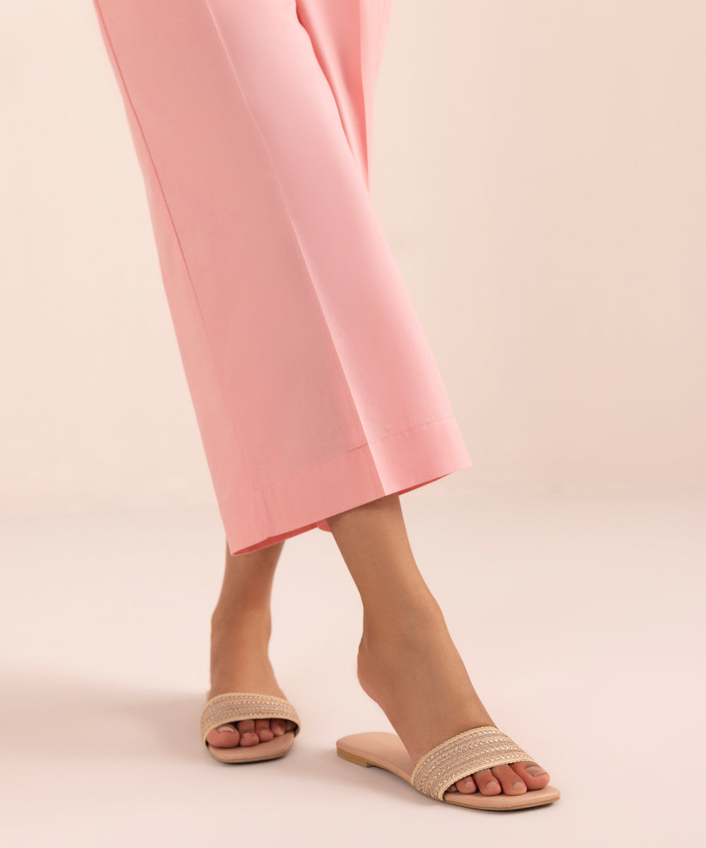 Women's Pret Cambric Pink Printed Culottes
