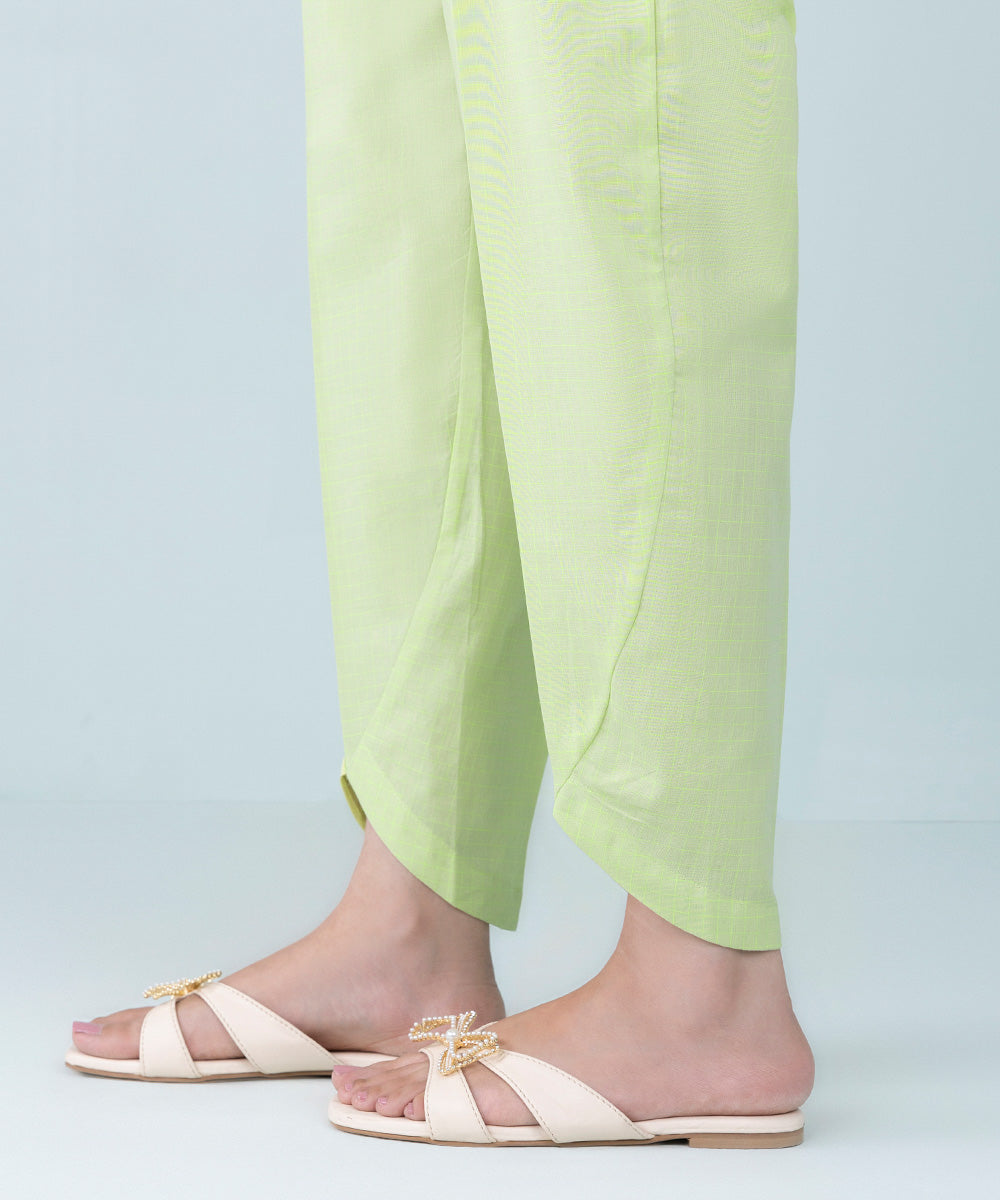 Women's Pret Yarn Dyed Lime Dyed Shalwar