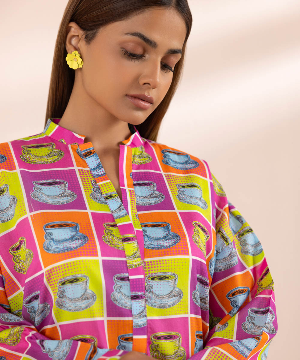 Women's Pret Lawn Multi Printed Boxy Shirt