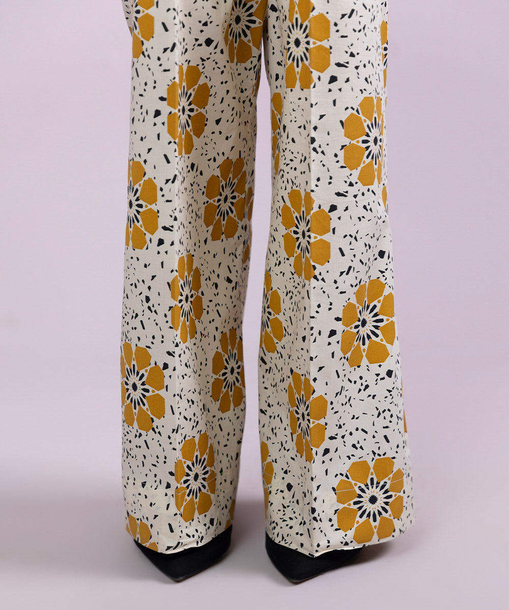 Women's Pret Cotton Printed Multi Boot Cut Pants