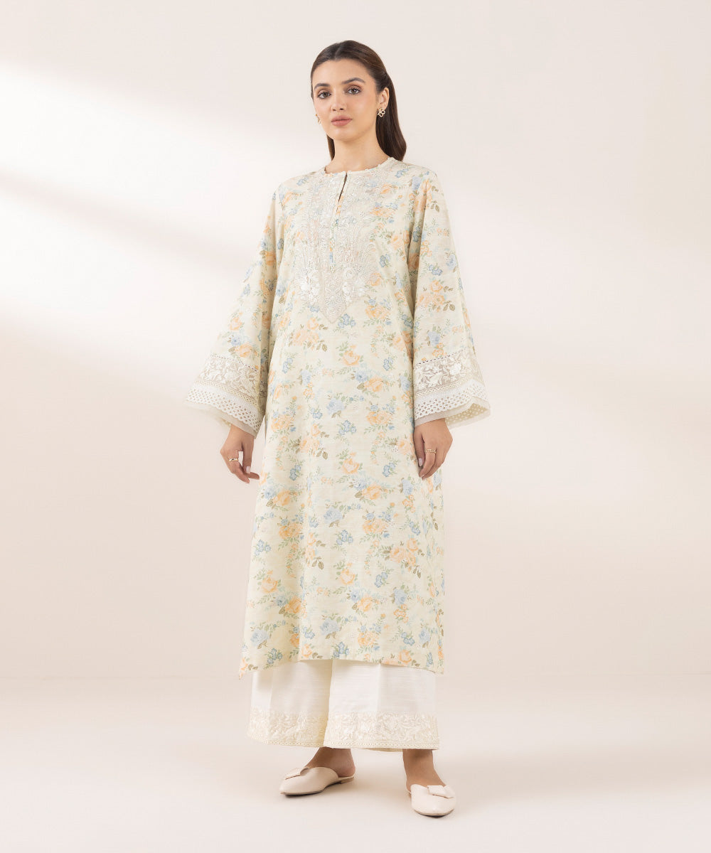 Embroidered Khaddar Shirt