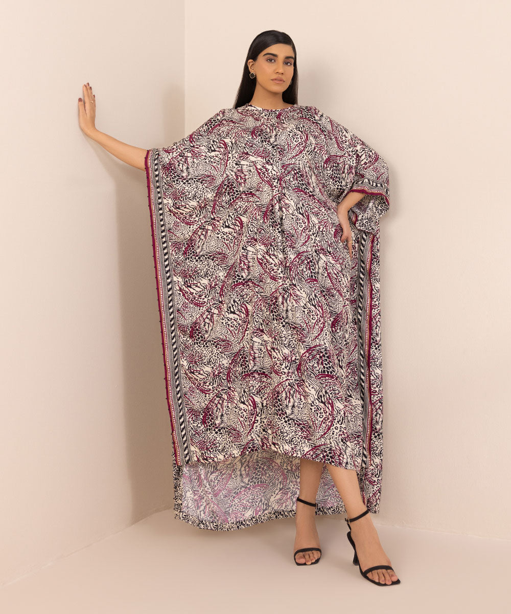 Women's Pret Arabic Lawn Printed Multi Kaftan