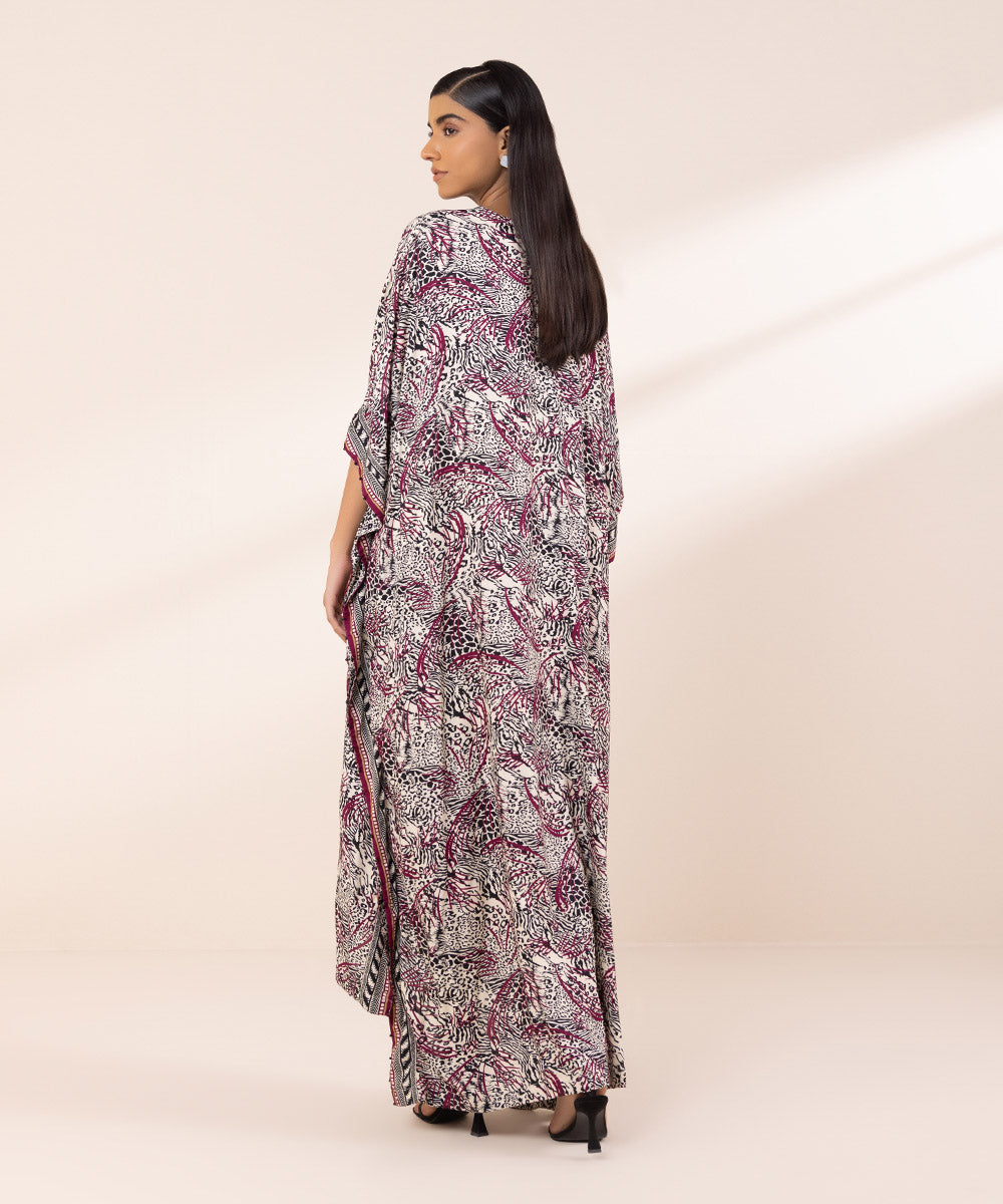 Women's Pret Arabic Lawn Printed Multi Kaftan