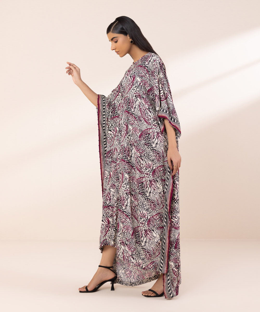 Women's Pret Arabic Lawn Printed Multi Kaftan