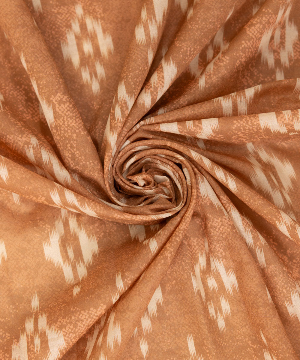 Fine Voile Brown Printed Dupatta