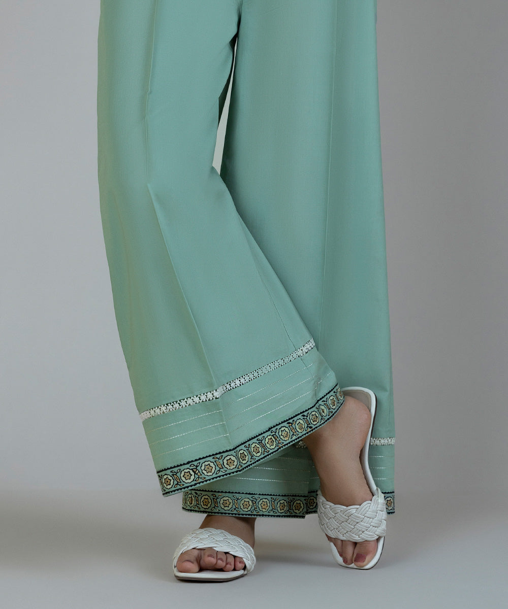 Women's Pret Cambric Green Dyed Culottes